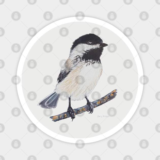 Chickadee Drawing 2 Magnet by EmilyBickell